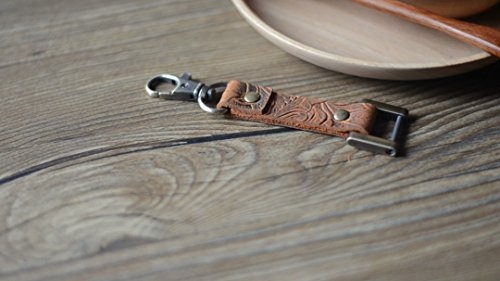 handmade Genuine Detachable Leathe Key Chain with Elegant Valet Key Ring Leather Key Holder for Men and Women - Thumbnail 3