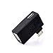 UCEC Micro USB 2.0 Micro Male to USB Female OTG Adapter, 90 Degree Black Host Adapter with Micro USB Power Charging for Samsung Galaxy S3 S4 S5 Note2 Note3 Cell Phone & Tablet