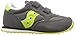 Saucony Jazz Hook & Loop Sneaker (Toddler/Little Kid), Grey/Citron, 9.5 M US Toddler