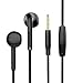 Earbuds, TOBETB in Ear Earphone with Microphone & Volume Control Wired Headphones with Deep Powerful Bass for iOS and Android Black