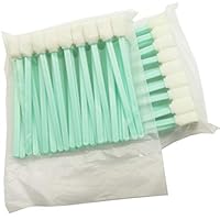 tyoungg 100 Pieces Solvent Swabs Sponges in 2 Separate Dust Free Packaging Bags Rod Cleaning for Large Format Printer, Piezoelectric Photo Machine Print Nozzles, Water-Based Solvent Printhead Plotter