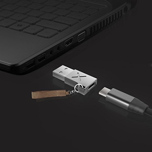USB C to USB 3.0 Adapter, Acessorz Zinc Alloy Mini Hi-speed USB C 3.0 Female (Type-C) to USB A Male (Type-A) Fast Charging Sync Connector OTG Adapter for Laptop / Wall Car Charger with USB A Interface - Thumbnail 6