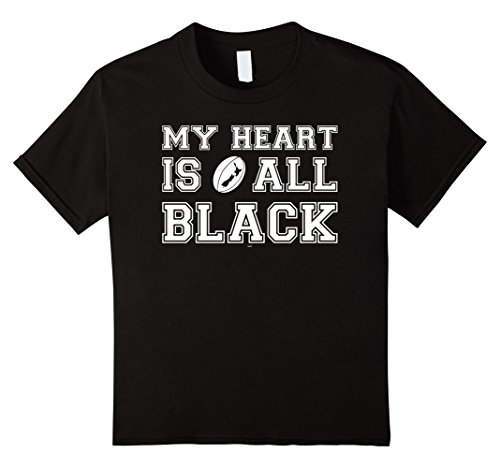 Kids New Zealand Rugby - My Heart Is All Black t-shirt 12 Black