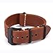 Carty Replacement Watch Band Strap Vintage Handmade Crazy Horse Leather Zulu NATO 20mm22mm24mm