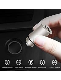 Assenio Mini PD Cargador de Coche, Compatible Samsung Galaxy S10 Plus S10e S10 S9 + S9 S8 + S8 Note 9 8 Teléfonos, Ajuste Desmontable Aleación de Aluminio Adaptador de Carga Rápida para Coche