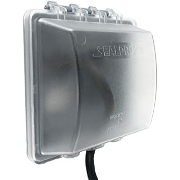 Sealproof 2-Gang Weatherproof In Use Outlet Cover | Two Gang Outdoor Plug and Receptacle Protector, Lockable, UL Extra Duty Compliant, 45 Configurations