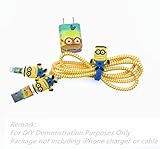 Tospania DIY Protectors for iPhone4/5/6/7 Lightning Cable and USB Charger (Minions)