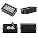 LinkDm 2 Pack Black Mini Digital Electronic Temperature Humidity Meters Gauge Indoor Thermometer Hygrometer LCD Display Fahrenheit (℉) for Humidors, Greenhouse, Garden, Cellar, Fridge, Closet
