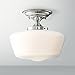 Regency Hill Floating Rustic Farmhouse Ceiling Light Semi Flush-Mount Fixture 12