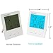 KUFUNG Backlight Hygrometer Thermometer, Digital Humidity Monitor Sensor with large LED display shows temperature,date,weather,Humidity&alarm