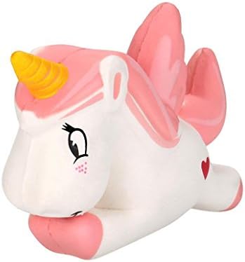 Jumbo Squishy Toy,Keliay Kawaii Unicorn Squishy Slow Rising Cartoon Doll Cream Scented Decompression Toys (Pink)
