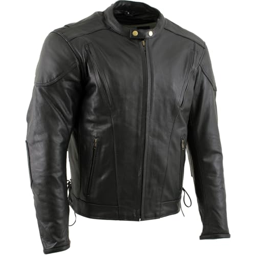 Milwaukee Leather Men's Racer Style Premium Leather Motorcycle Jackets - 4X-Lar…