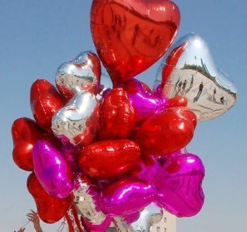 18 Inch Heart Shape Aluminum Foil Balloons, Mylar Balloons,Party Balloons 10pcs/lot (Mix)