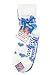 MinxNY - 2 Pair Pack of Kissables Lavender Infused Chenille Slipper Socks-Blue and White with Blue Hearts, One Size Fits Most