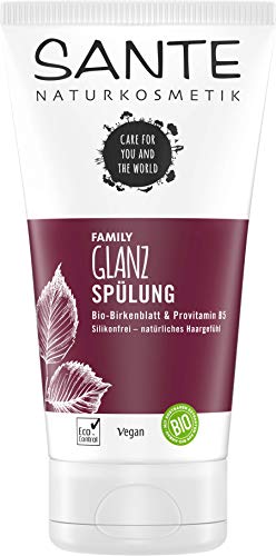 SANTE-Naturkosmetik-Glanz-Splung-Bio-Birkenblatt-Provitamin-B5-Intensive-Pflege-fr-weiches-Haar-Bewahrt-Spannkraft-Natrlicher-Conditioner-fr-seidigen-Glanz-Flle-Ohne-Silikon-Vegan-150ml
