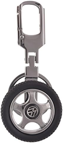 SLN Rotating Tyre with Locking Hook Key Ring with Car/Bike Logo (Volkswagen)