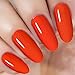 Orange Dipping Powder 1 Ounce (Added Vitamins) I.B.N Nail Dip Powder DIY Manicure, Light Weight and Firm, No Need UV LED Lamp Cured (DIP 042)