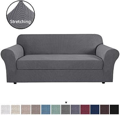 High Stretch Sofa Cover 2 Pieces Machine Washable Stylish