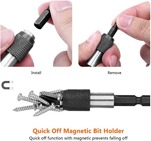 image for TACKLIFE 61 in 1 Screwdriver Bit Set, PSDB1A Precision Magnetic Driver