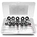100pcs Fiberglass Nail Extensions Silk Wrap with 5 Pinching Clamps | For Use with Nail Art Equipment UV Gel Tool Base Top Coat