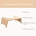 Toilet Stool, Wood Squatting Toilet Stool Bathroom Step Stool Household Anti-Skid Heightened Thickened for Adult Pregnant Elder Toddler Children, 6.3 Inch Height
