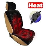 Big Ant Heated Seat Cushion, 12V Full Size Nonslip Car Heat Seat Cushions Cover Pad Winter Warmer - Universal Fit for Auto Supplies Home Office Chair(Black)