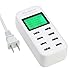Vanbon Multi USB Charger, 40W 8 Multi-Port Desktop Charger Charging Station LCD Fast Travel Wall Charger Compatible iPhone 8/7/6/6S/Plus, iPad Air/Mini/Pro, Smart Phone, Tablet and Multiple Devices