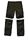 Asfixiado Kids’ Cargo Pants-Children’s Boys’Casual Outdoor Convertible Trousers#9011 DH Army Greenthumb 1