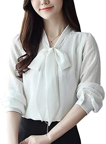 Women's Hollow Out Design with Lace Crochet Elegant Long Sleeve Trim Blouse