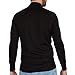 MERIWOOL Mens Base Layer 100% Merino Wool Heavyweight 400g Half Zip Sweater for Men Black