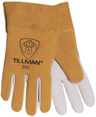Tillman Medium Bourbon Brown Top Grain Kidskin Standard Grade TIG Welders Gloves With Straight Thumb, 2" Cuff And Kevlar® Lock Stitching