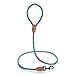 Mile High Life Rope Leash with Genuine Leather Connection, 6 FT/5 FT/4 FT, Heavy Duty Leash for Medium & Large Dogs (Turquoise Green, 72 Inch)