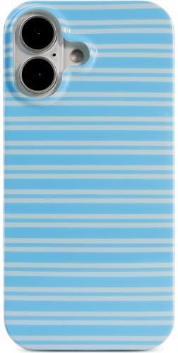 Qokey Cute Horizontal Striped Case for iPhone 17, Light Blue at Amazon