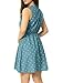 Allegra K Women Sleeveless Polka Dots Denim Shirt Dress Blue S