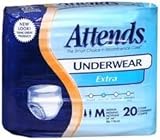 Attends Extra Adult Underwear, Medium, Moderate Absorbency, AP0720 - Case of 80