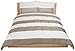 Amazon Basics Full/Queen Comforter Set with Sheets, 5-Piece Reversible Gray Stripe Bedding, Lightweight Microfiber Bed-in-a-Bag