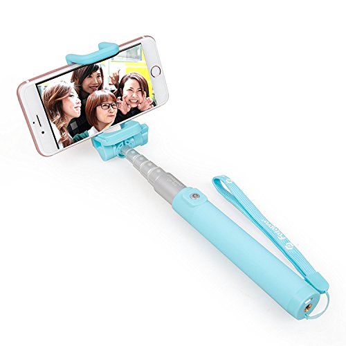 Fotopro Monopod Extendable Selfie Stick Super Light with Built-in Chargeable Bluetooth Remote Shutter Control for iOS Apple iPhone 5 5s 6 6s and Android Phones Samsung Galaxy