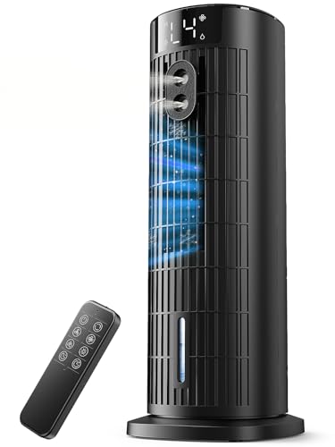 Portable Air Conditioner, Silent Air Cooler, Portable Air Conditioner with Fan Speed, Timer, Large Capacity Water Tank, for Home, Office (Black)