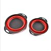 YCYM-Direct-Set-of-2-Collapsible-Colander-with-Handle-Folding-ColanderSilicone-Colander-for-Kitchen-Strainer-Space-Saver-2-SizeRed YCYM-Direct Set of 2 Collapsible Colander with Handle Folding Colander,Silicone Colander for Kitchen Strainer Space…