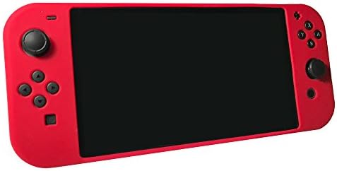 New Nintek Nintendo Switch Silicone Protective Skin Grip Cover (Red)