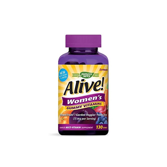 Nature’s Way Alive! Women’s Gummy Multivitamins, Vitamins & Minerals, Supports Whole Body Wellness*, Vegetarian, Mixed…