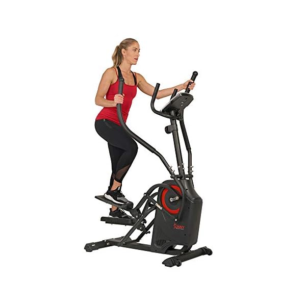 Sunny Health & Fitness Cardio Climber Stepping Elliptical Exercise Machine for Home with 8 Levels of Magnetic Resistance, Performance Monitor, Full Body Workout