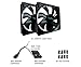 APEVIA CF214S-BK 140mm 4pin Molex & 3pin Motherboard Black Silent Case Fan (2-pk)