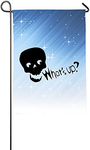 Zhanzy What's Up Txt &amp; Skull Custom Garden Flag
