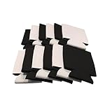 CSBD Beer Can Coolers Sleeves, Soft Insulated Reusable Drink Caddies for Water Bottles or Soda, Collapsible Blank DIY Customizable for Parties, Events or Weddings, Bulk (White & Black 12 Pack)