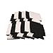 CSBD Beer Can Coolers Sleeves, Soft Insulated Reusable Drink Caddies for Water Bottles or Soda, Collapsible Blank DIY Customizable for Parties, Events or Weddings, Bulk (White & Black 12 Pack)