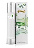 Naturally Mediterranean Natural Facial Moisturizer Cream with Aloe Vera, Argan Oil, Jojoba, Vitamin E  and Airless Pump, 1.69 Ounce