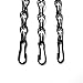 Flower Pot Chain 24 Inch Hanging Flower Basket Galvanized Replacement Chain 3 Point Garden Plant Hanger (4pcs(Black))