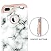 iPhone 7 Plus Case, Imikoko iPhone 8 Plus Marble Case Hybrid Protective with Hard PC Plastic Slim Cute Case Cover for iPhone 7/8 Plus