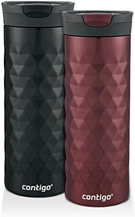 Contigo Snapseal Kenton Travel Mugs 20 Oz Gunmetal Hunter Green 2 Pack 2 Pack Multicolored 2013278 Amazon Ae Kitchen